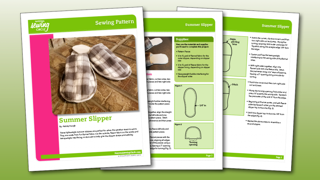 Summer slipper pattern