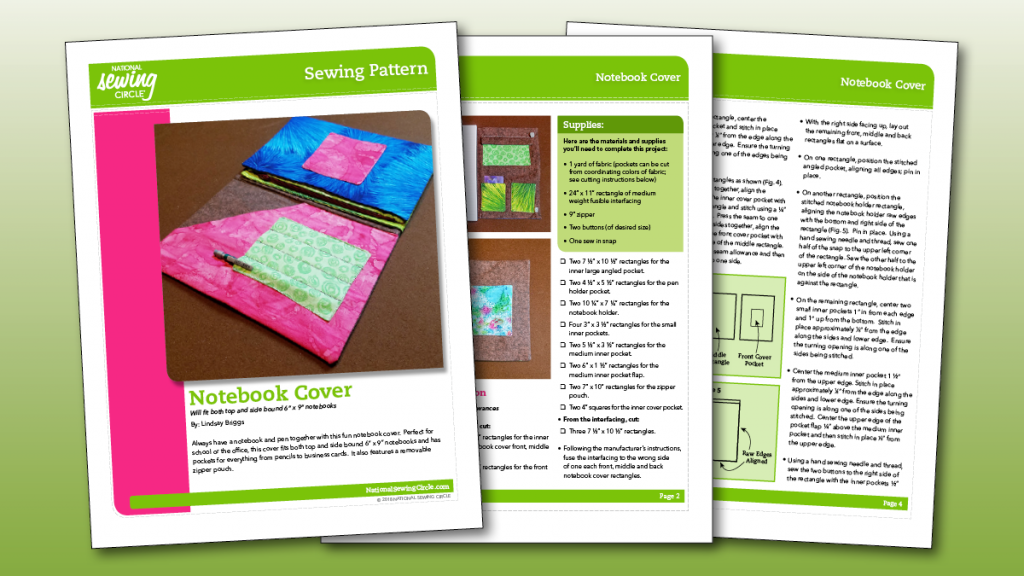Notebook cover pattern