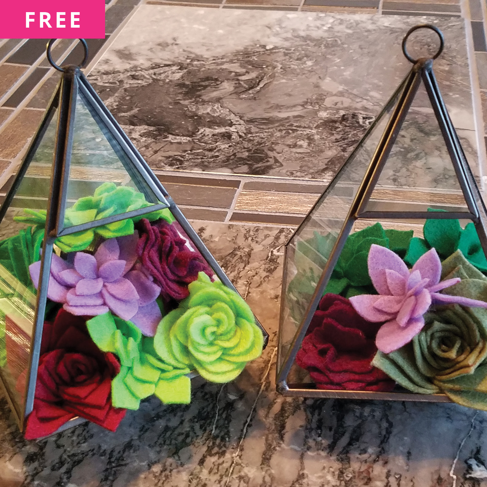 Free Sewing Pattern - Felt Succulent