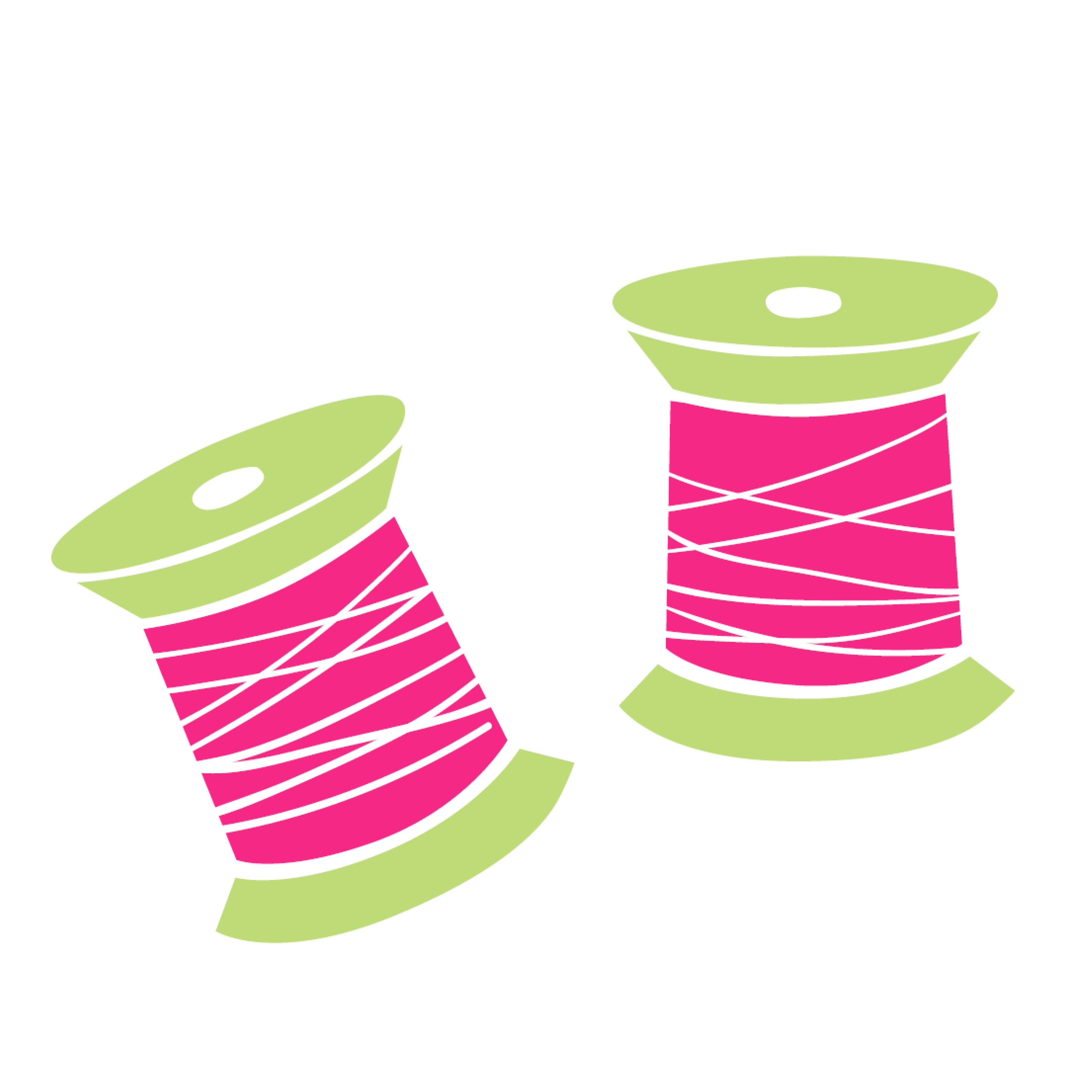 Cartoon spools of thread