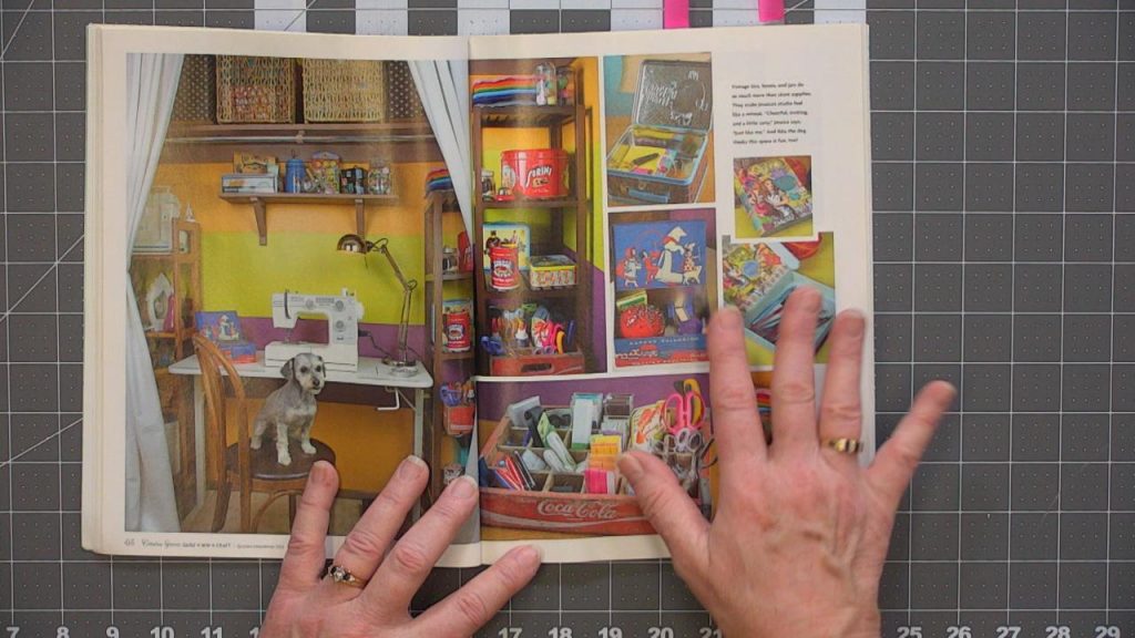 Sewing pictures in book pages