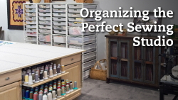 Organized sewing studio