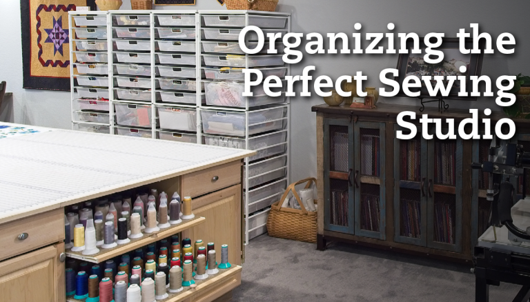 Organized sewing studio