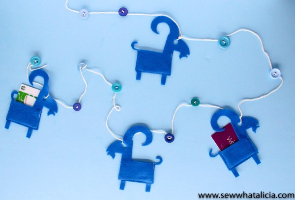 Felt gift card garland