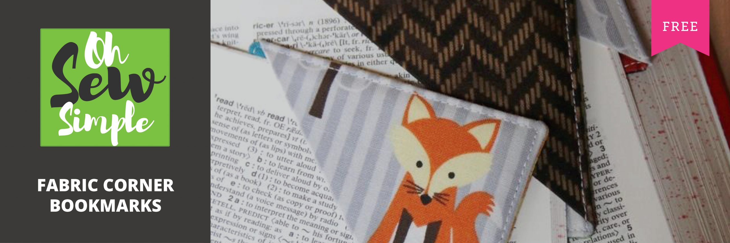 Fabric corner bookmarks