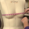 Measuring the bust of a mannequin