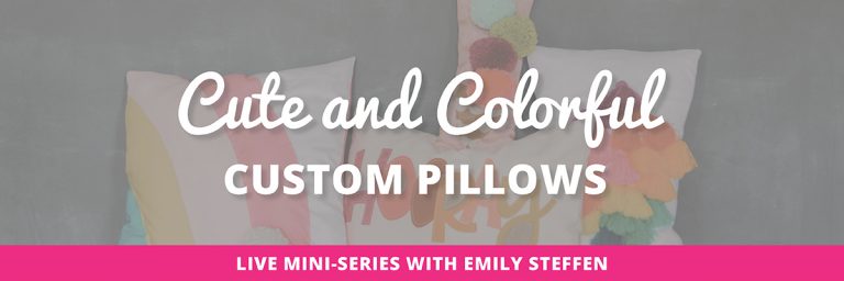 Cute and colorful custom pillows banner
