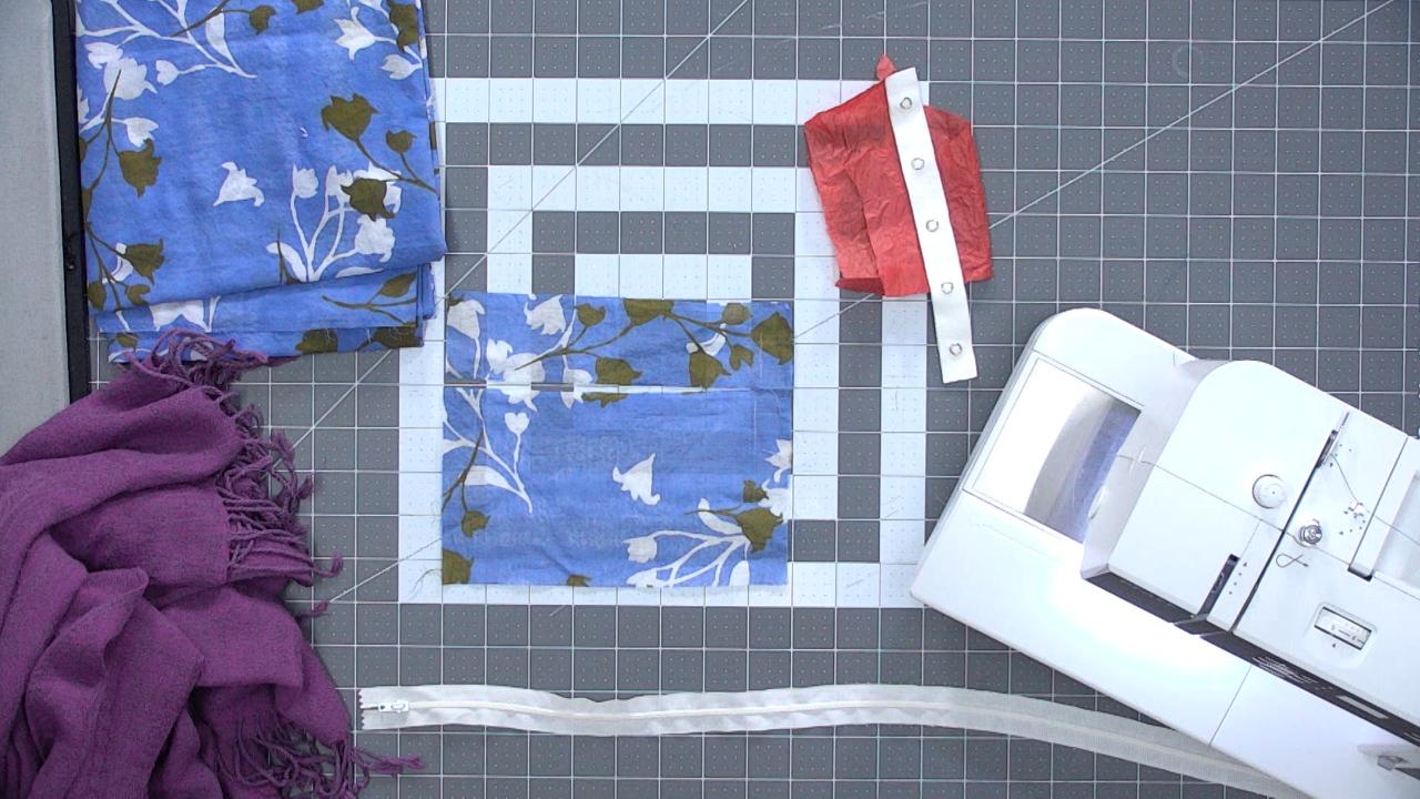 Sewing a pocket travel scarf