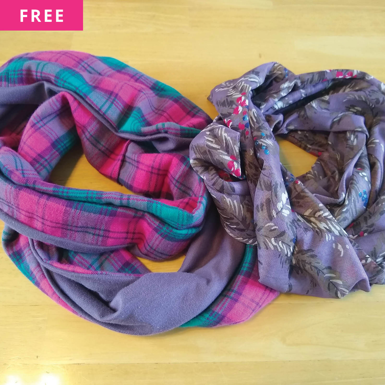 Free Sewing Pattern - Infinity Scarf: 2 Ways
