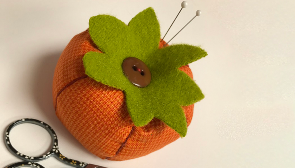 Pumpkin pin cushion