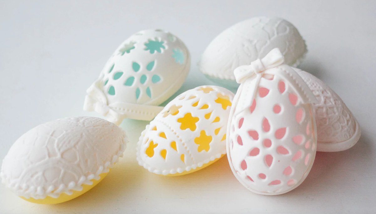 Colorful patterned eggs