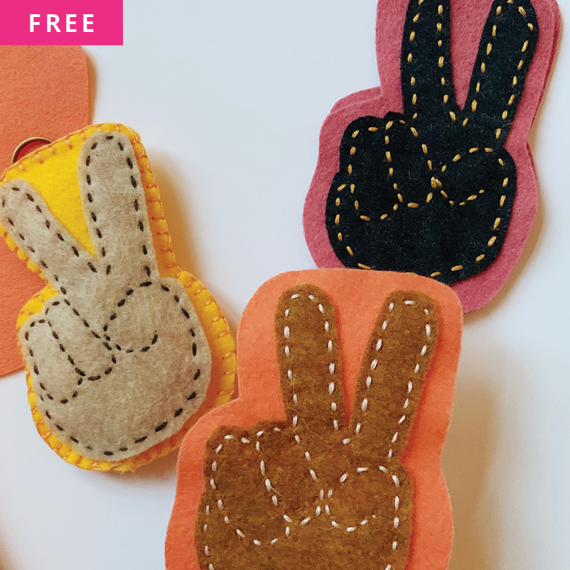 Free Sewing Pattern - Peace Sign Softie