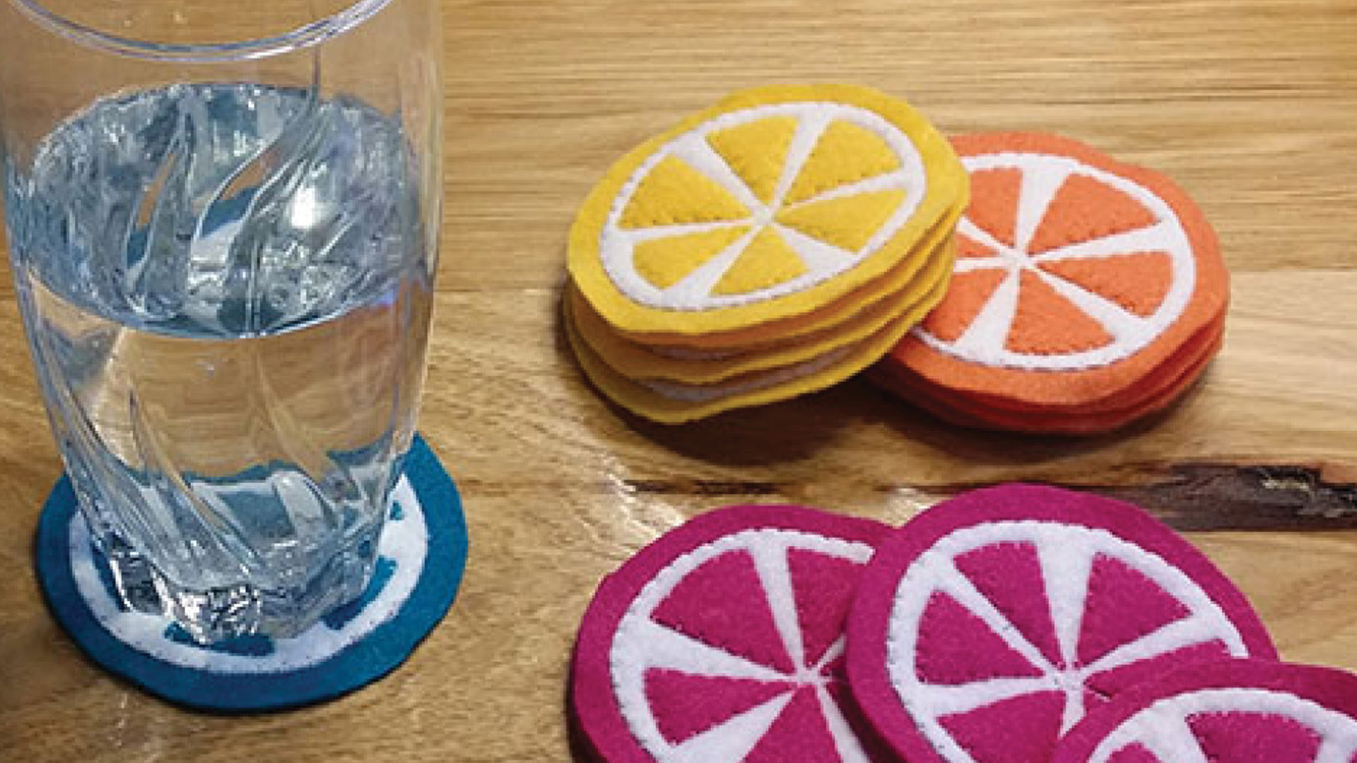 Free Sewing Pattern - Orange Slice Coasters