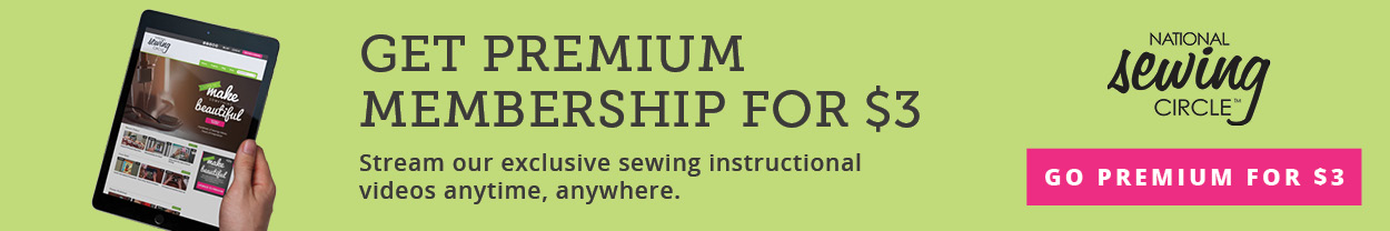Premium sewing circle membership banner