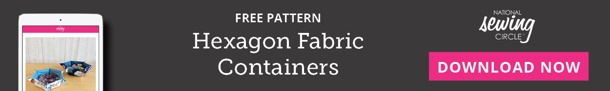 Free Hexagon Fabric Containers Pattern