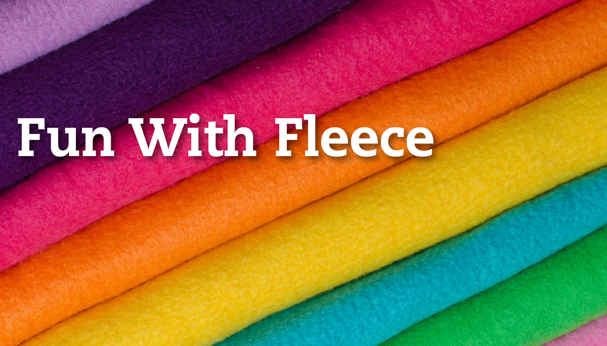 Fleece in a rainbow pattern