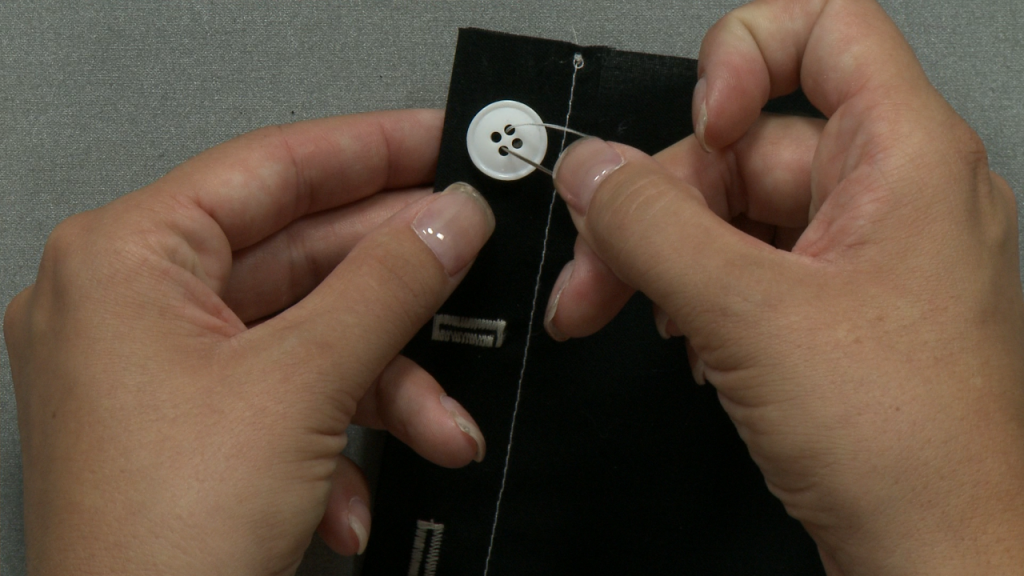 Sewing a button