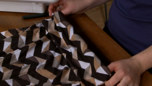 Person working with fabric