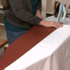 Ironing on an ironing board