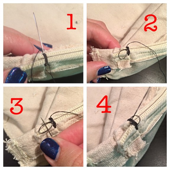 Sewing a zipper