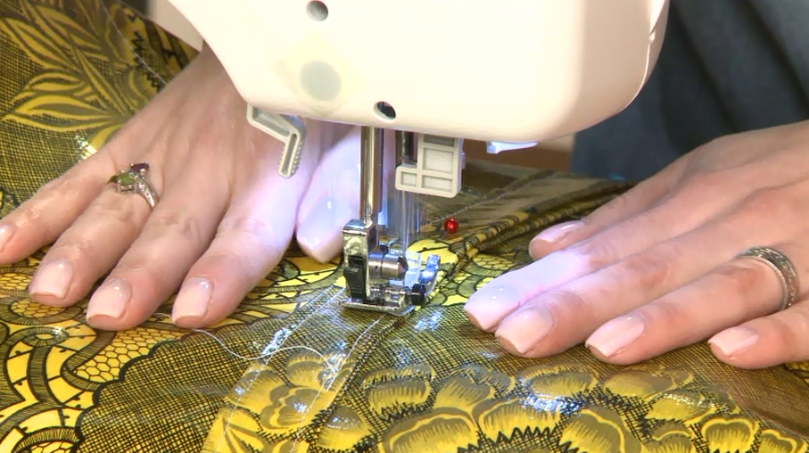 Sewing laminate fabric