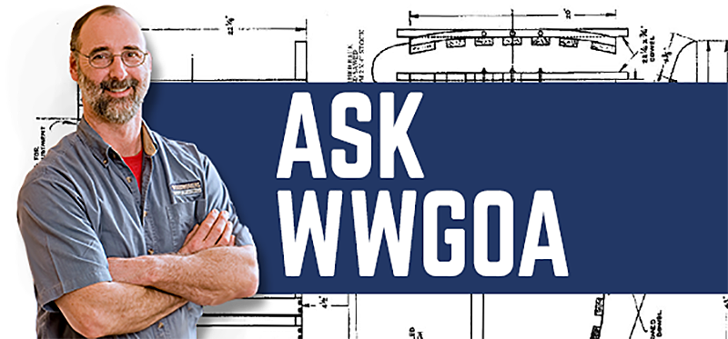 ask WWGOA text with man posing