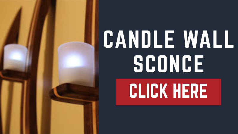 modern candle wall sconce