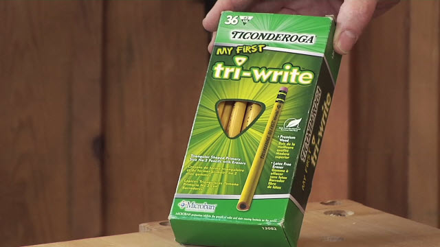 Woodworking Pencil Review - Ticonderoga My First Tri-Write 
