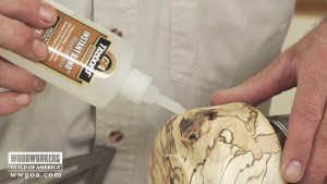Using CA Glue to Repair a Punky Turning