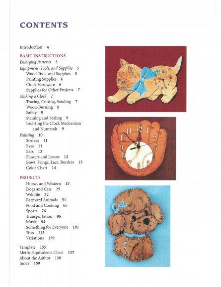 Wood clock pattern contents