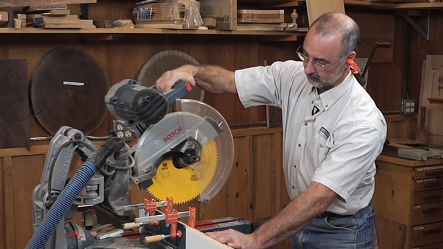 Using a Sacrificial Fence for Precision on a Miter Saw