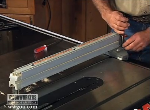 Paralleling a Table Saw Fence | WoodWorkers Guild of America