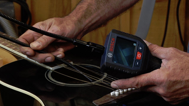 Guitar Repair Using An Inspection Camera