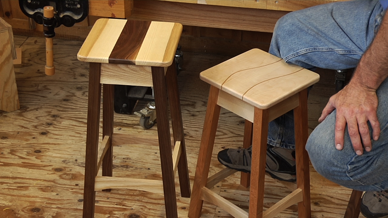 wooden work stool