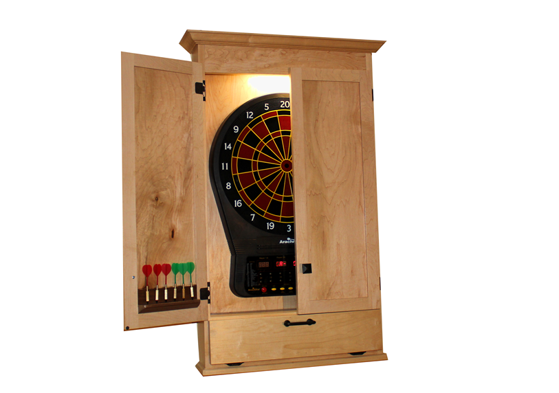 Build A Simple Dartboard Cabinet Woodworkers Guild Of America