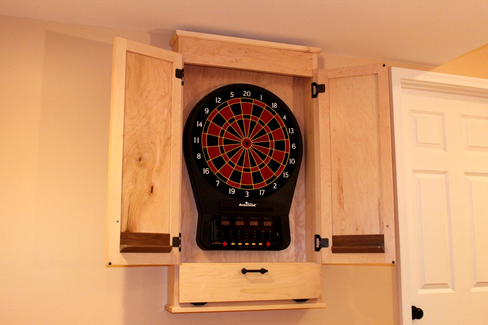 electronic dartboard cabinet