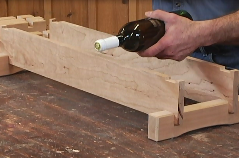 Making a wooden wine rack
