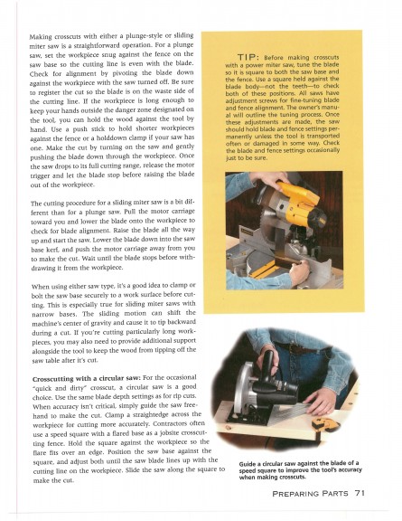 Woodworking tools and techniques