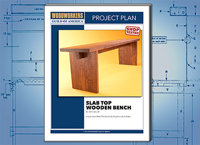 Slap Top Wooden Bench Plan