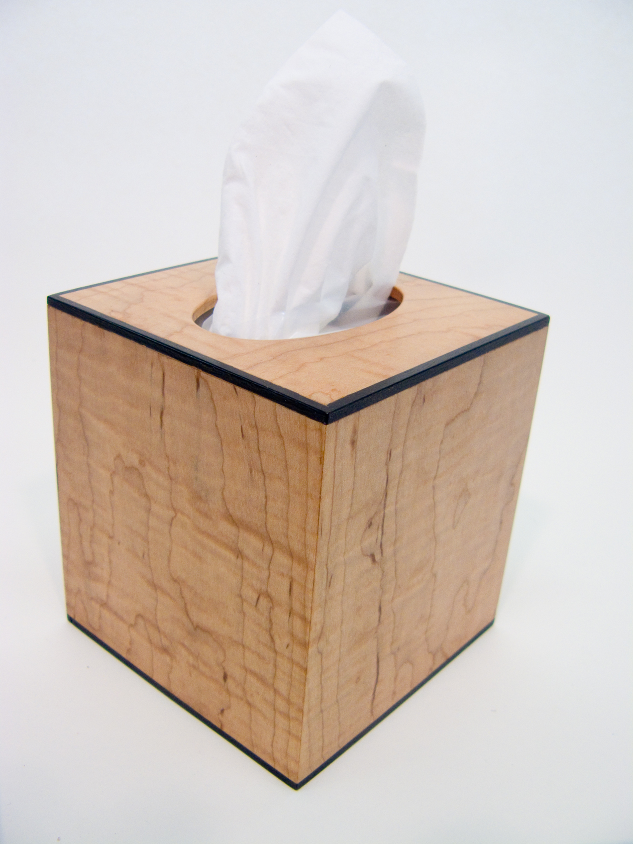 Wooden tissue box cover