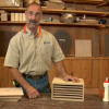 Man with small table saw storage