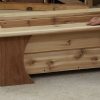 Wooden planter bench