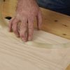 Tracing an arch on wood