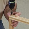 Drilling a wooden frame