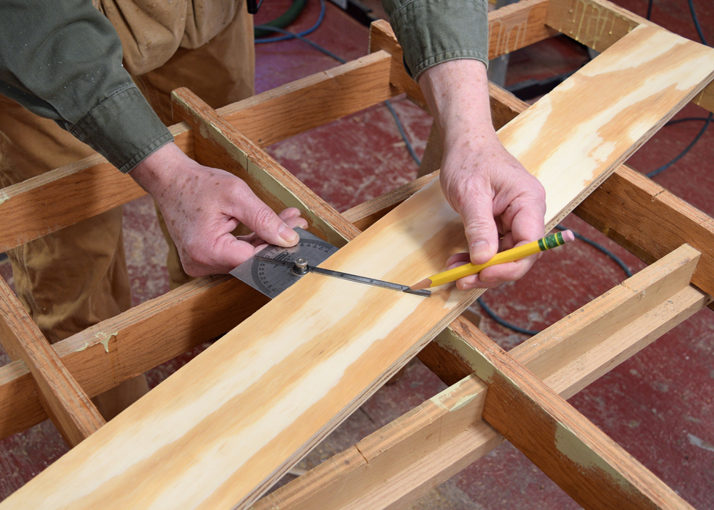 marking angles with a protractor