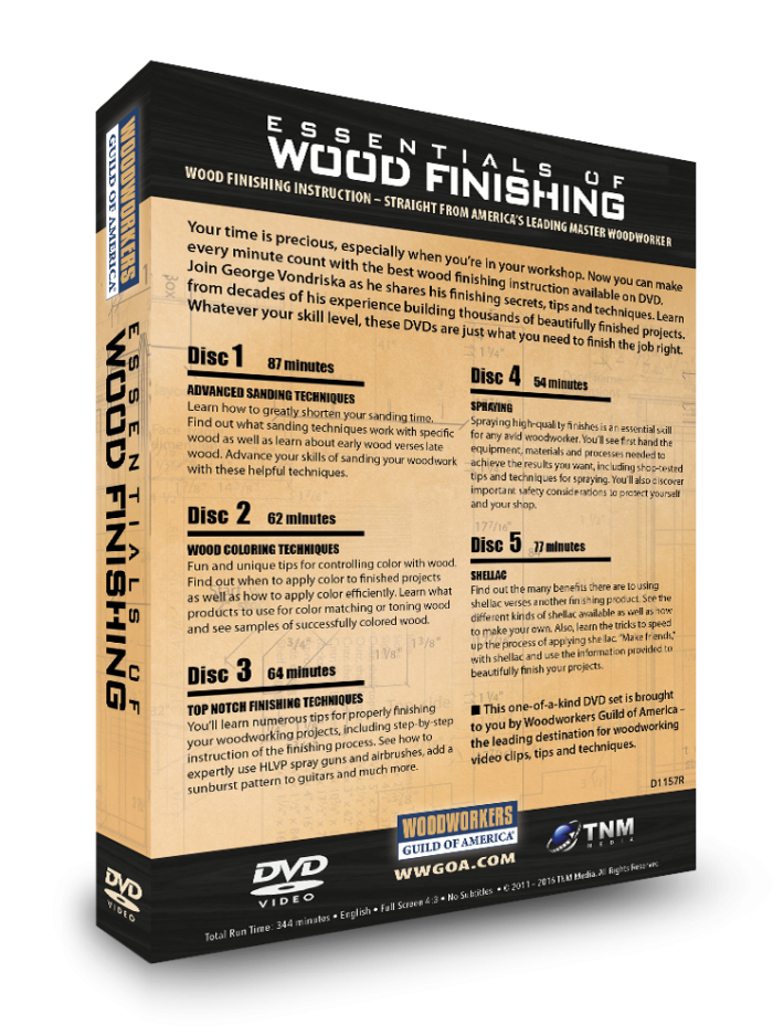 Essentials of Wood Finishing 5Video Set (DVD + Download) WoodWorkers