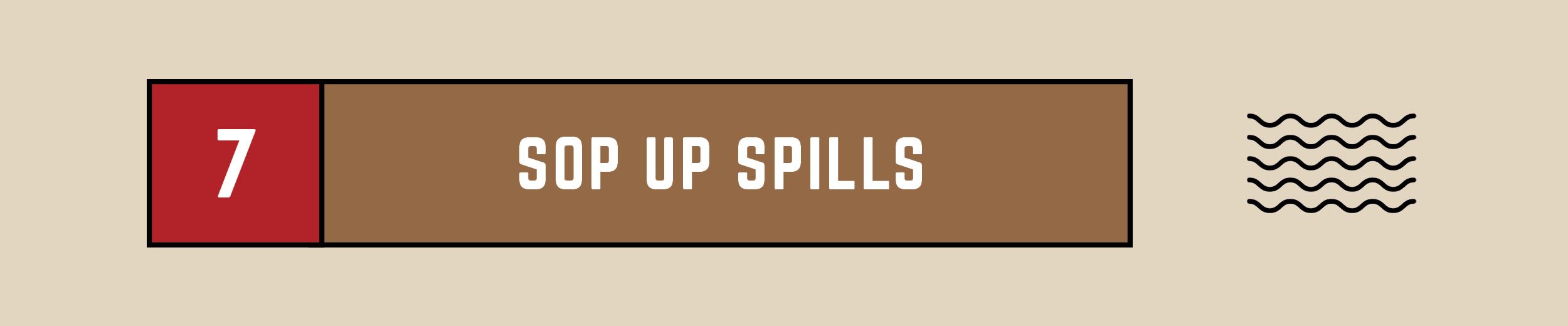 sop up spills text