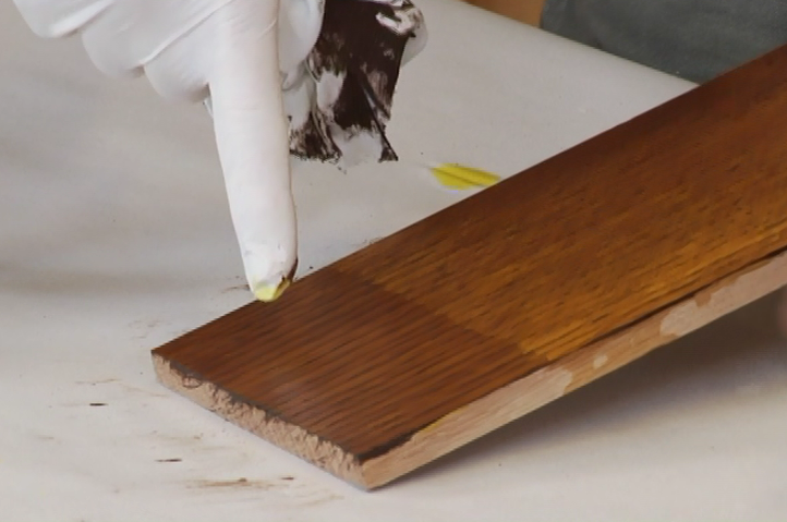 Staining wood