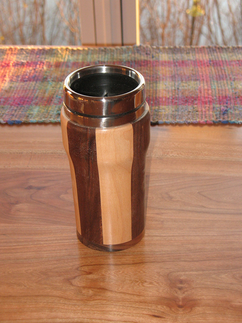 wooden travel mug