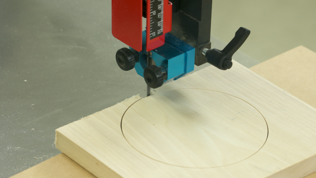 Cutting a circular piece of wood